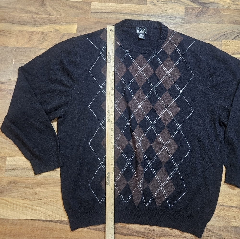 Jos. A. Bank Lambswool Argyle Sweater XXL - Picture 5 of 5